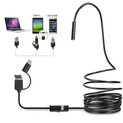 🔥3 az 1-ben vízálló USB endoszkóp kamera LED-del