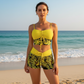 📢Kétrészes, nyomtatott mintás női bikini👙