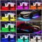 Autó alvázához rögzíthető, rugalmas, vízálló RGB LED szalagvilágítás (2 db)