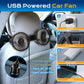 🌞🌬️ Kétfejű USB Autós Ülés Ventilátor, 3 Sebesség, 360°-ban Forgatható 🚘❄️