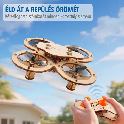 👦🎁 DIY fa drón-összeszerelő készlet – lebegés funkció, STEM-tanulás, szórakozás az egész családnak 🚁🌳