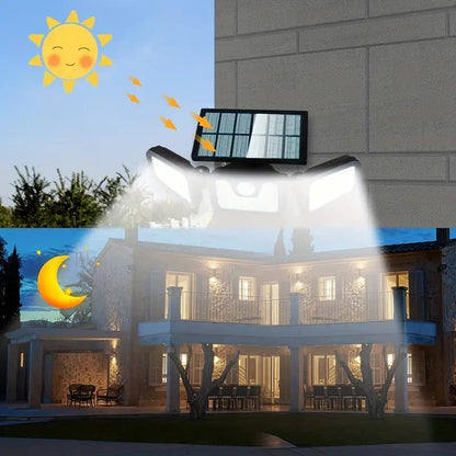 🔥 Napenergiával működő fali lámpa – mozgásérzékelős világítással