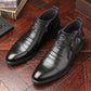 👞 Мъжки кожени ботуши с двоен цип с насочен връх