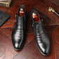 👞 Мъжки кожени ботуши с двоен цип с насочен връх