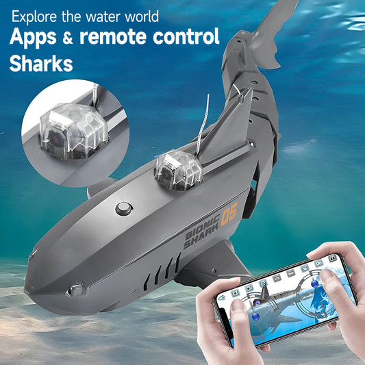 🦈2,4 GHz-es vezeték nélküli vezérlés víz alatti cápakamera-drónhoz