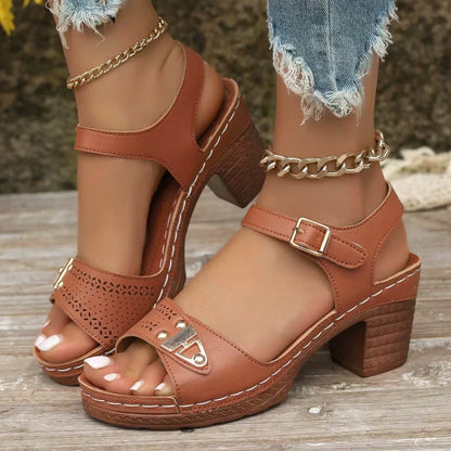👡 Nyári női Chunky Magassarkú szandálok
