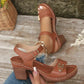 👡 Nyári női Chunky Magassarkú szandálok