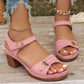 👡 Nyári női Chunky Magassarkú szandálok