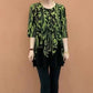 Печатни кръгли деколтета Loose Women's Top