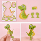 🦖🧩 3D-s kirakós készlet – Kézműves DIY logikai játék (25 db/készlet) 🧠