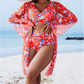 🏖️Дамски моден многоцветен печатан бански от 3 части👙