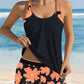 🏖️ S-3XL 🌼 Női Mintás Tankini és Rövidnadrág 2-darabos Fürdőruha Szett 🩱🌊