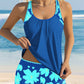 🏖️ S-3XL 🌼 Női Mintás Tankini és Rövidnadrág 2-darabos Fürdőruha Szett 🩱🌊