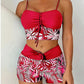 📢Kétrészes, nyomtatott mintás női bikini👙