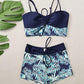 📢Kétrészes, nyomtatott mintás női bikini👙