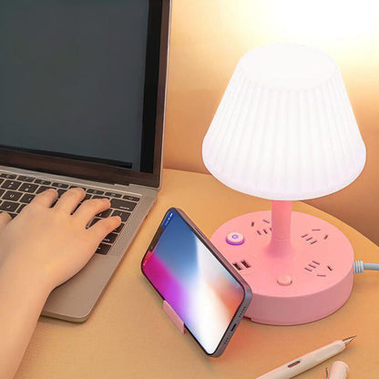 ✨Asztali lámpa USB-porttal és hálózati csatlakozóval