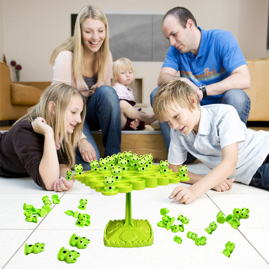 🔥🐸 Békás egyensúlyozó fa toronyépítő játék gyerekeknek 🌿💖