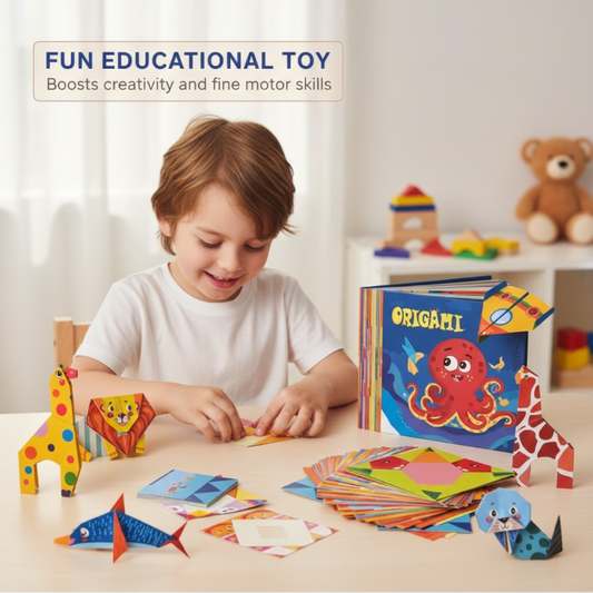 👶 1+1 INGYEN 🧠 Gyermek oktatási DIY origami kézműves ✂️✨