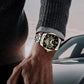 🔥Férfi vízálló római lyukacsos automata mechanikus karóra⌚