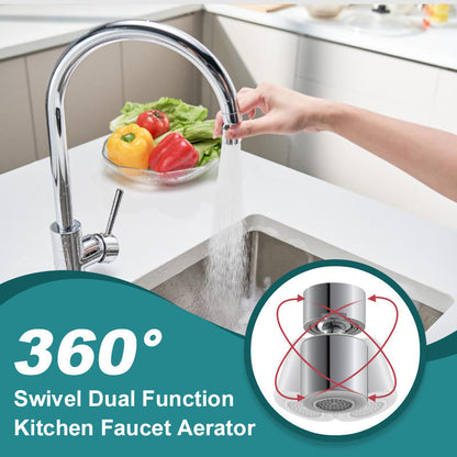 🚰360°-ban forgatható, kettős funkciójú konyhai csapszelep-szellőző