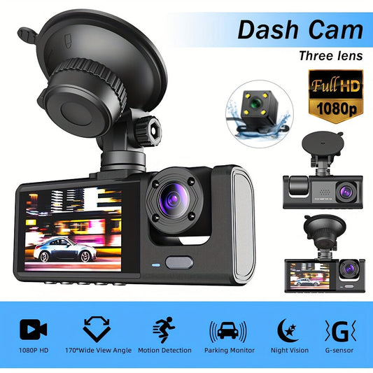 ♻️ Automatikus Hurkolásos Rögzítésű Dashcam - 3 Kamerával 📹🚗