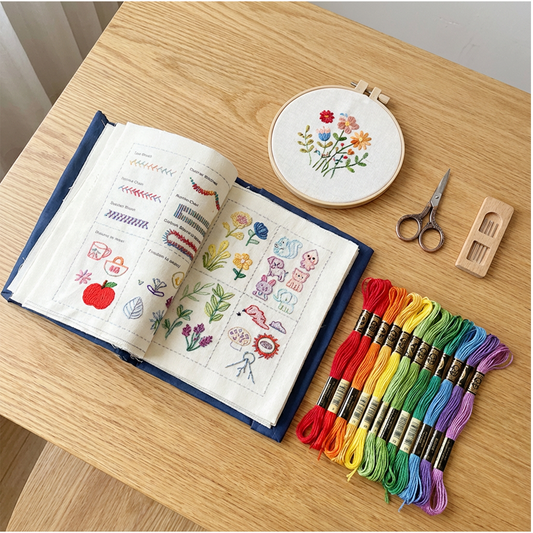 🌈DIY hímzés öltés gyakorló könyv készlet