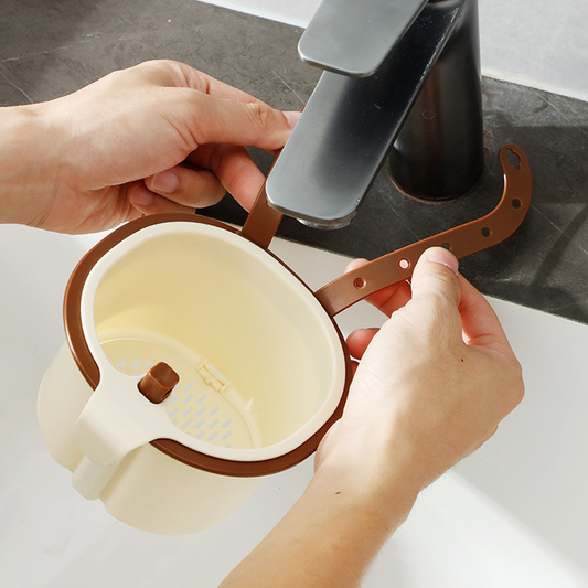 Műanyag konyhai kosár a mosogató lefolyójához tapadókoronggal