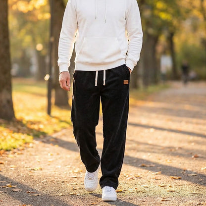 Férfi Kordbársony Egyenes Szárú Kényelmes Nadrág 👖