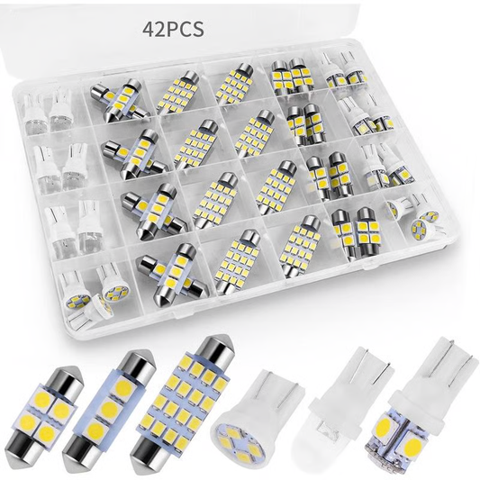 💡 42 darabos, rendkívül fényes LED-es autó belső világítási készlet – Plug & Play frissítés az autójához✨