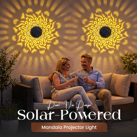 💡💓1+1 ingyen🔥 Napenergiával működő mandala-vetítő lámpa🎁🏠