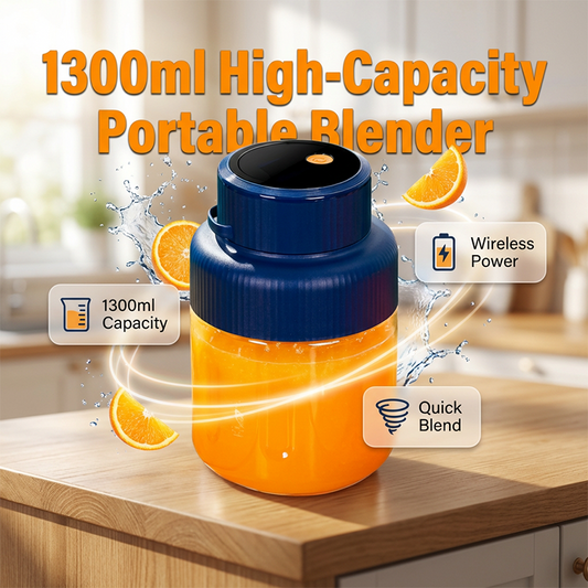 🥤✨ 1300 ml-es nagy kapacitású hordozható turmixgép – Erőteljes és hordozható 💨