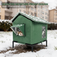🐈 Minden időjárási körülménynek megfelelő, emelt kültéri macskaház