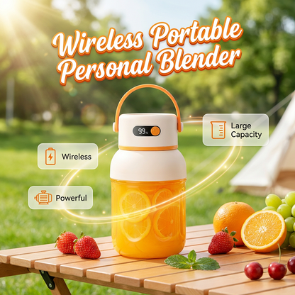 🍓 Hordozható személyi turmixgép turmixokhoz és smoothie-khoz | USB-ről tölthető mini gyümölcscentrifuga-pohár