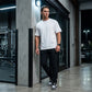 Férfi oversize, lecsúszott vállú póló