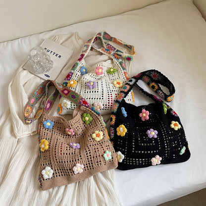 👜✨ Kézzel készített, boho stílusú horgolt válltáska nőknek – Nyári elengedhetetlen kiegészítő 🌞