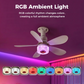 ✨ 3 az 1-ben mennyezeti ventilátor világítással és Bluetooth-szal – RGB, csendes, okos 💡