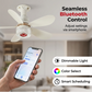 ✨ 3 az 1-ben mennyezeti ventilátor világítással és Bluetooth-szal – RGB, csendes, okos 💡