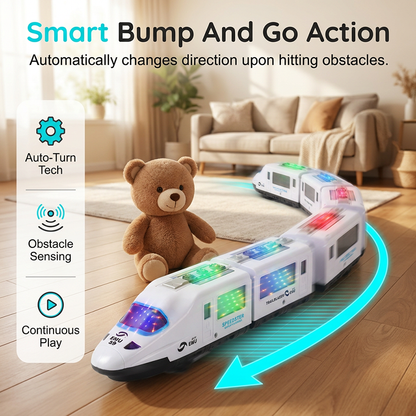 🧑🎁 Elektromos golyóvonat játék fényekkel és zenével – Élethű dizájn, lenyűgöző élmény és a gyerekszoba fénypontja 🚄✨