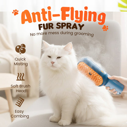 Újratölthető, állatoknak szánt spray-masszázs-fésű