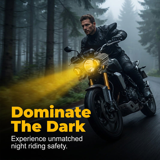 Univerzális motorkerékpár LED-es reflektor, két színű kiegészítő menetlámpa