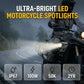 Univerzális motorkerékpár LED-es reflektor, két színű kiegészítő menetlámpa