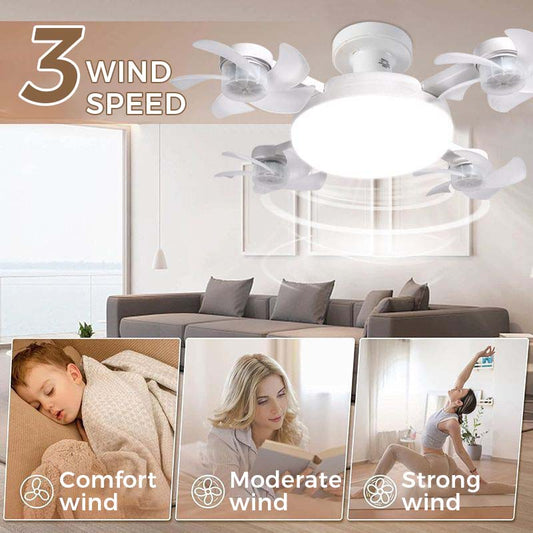 🌀 Mennyezeti ventilátor LED-lámpával és távirányítóval