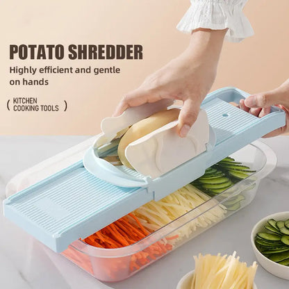 🥕 Többfunkciós konyhai zöldségszeletelő készlet