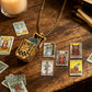 Vintage tarot-medálos nyaklánc