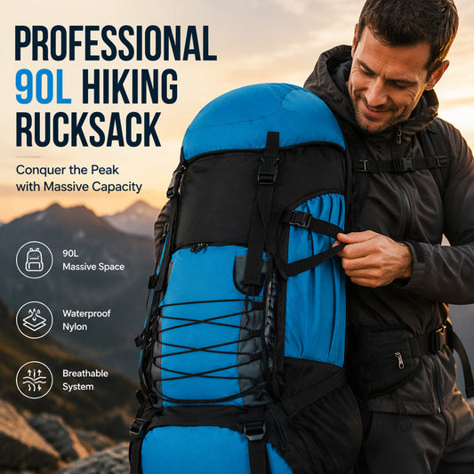 🎒 Nagy űrtartalmú túrahátizsák – 90 literes űrtartalom