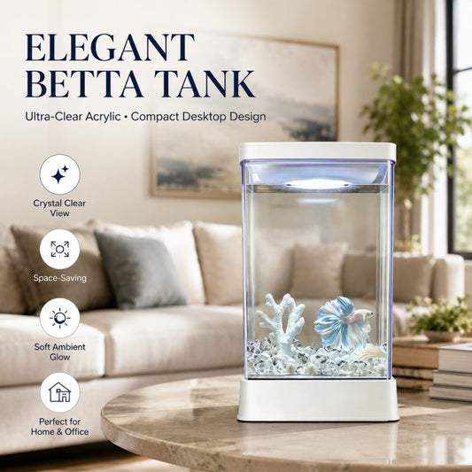 Betta-akvárium 7 színű LED-es világítással