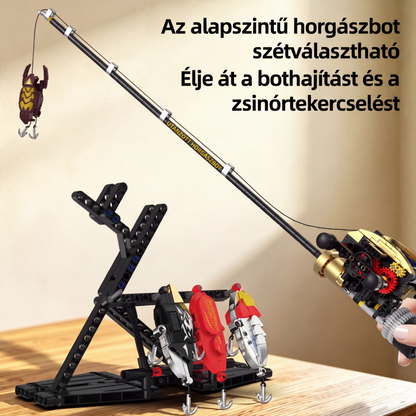Valósághű Horgászbot Építőkocka Készlet