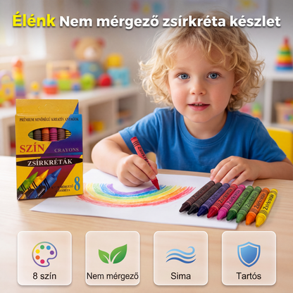 Nem toxikus zsírkrétakészlet gyerekeknek