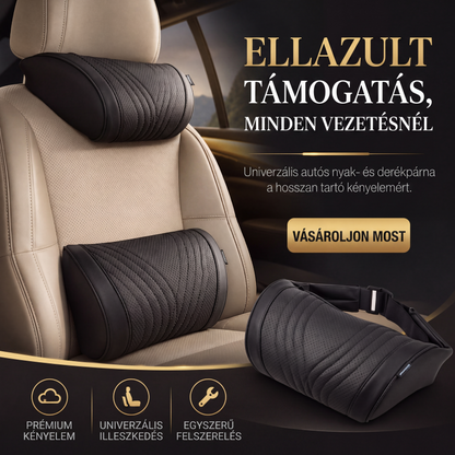 🚗🛋️ Prémium Autós Párna Szett: Tökéletes Nyak- és Deréktámasz! ✨