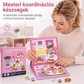 Mágneses csendes könyv gyerekeknek, összehajtható puzzle jelenet, korai fejlesztő játék fiúknak és lányoknak
